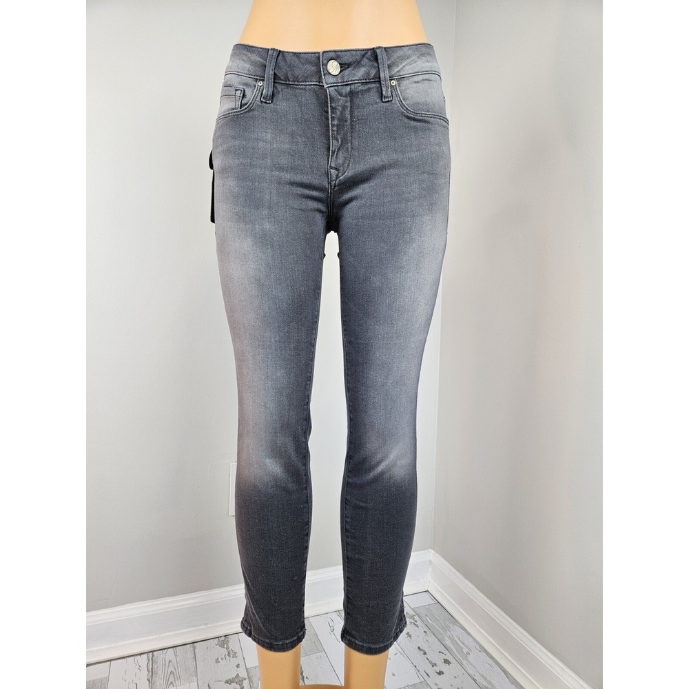 Mavi Adriana Petite Mid Rise Super Skinny Jeans Faded Grey W27